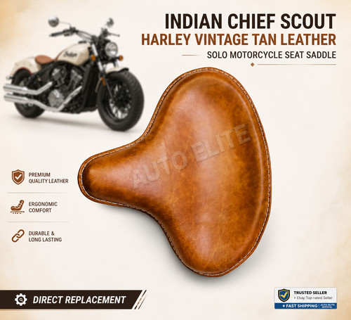 Selle siège moto solo - , cuir