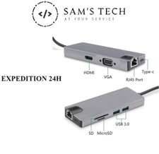 Hub USB-C 8 en 1 avec HDMI 4K