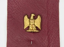 Second Empire Vintage Eagle Pattern Pin. Presented on leather strap.