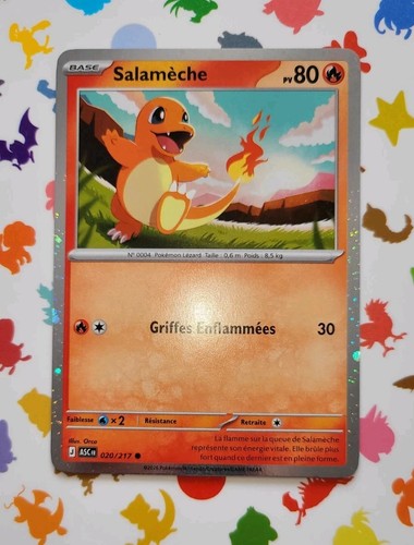 Carte pokémon salamèche - pokémon,