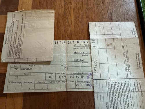 Document administratif peugeot - document,