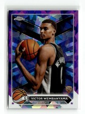 Victor Wembanyama 2023-24 Topps Chrome Sapphire Basketball RC Purple 06/10
