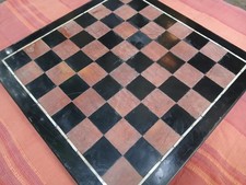 Echiquier ancien Marbre Noir