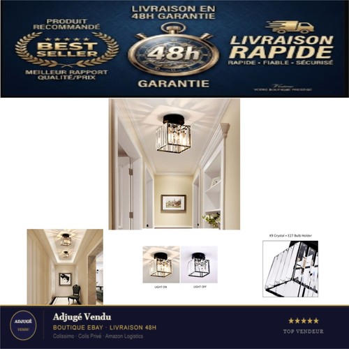 Plafonnier cristal led - cristal,