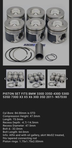 Piston standard bmw 330d - 330d, 335d