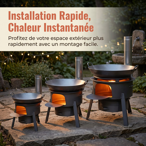 Poêle bois extérieur en - d'extérieur,