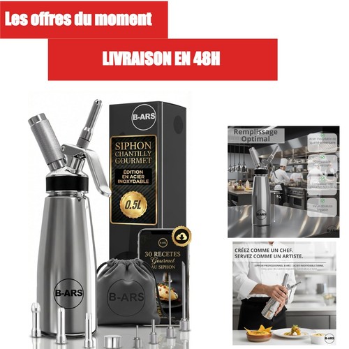 Siphon chantilly ars acier - siphon,