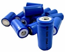 2 Batterie CR123A LC16340 Lithium Rechargeable 3.7V 1500 MAH Molles Torche Pavia