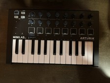 Arturia MiniLab MkII 25 Slim-Key Controller - Black and White - No Box - No Cord