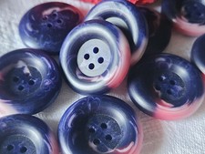 Lot 6 gros boutons vintage