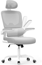 Chaise de Bureau Ergonomique Fauteuil Bureau avec Support Lombaire en C Grise