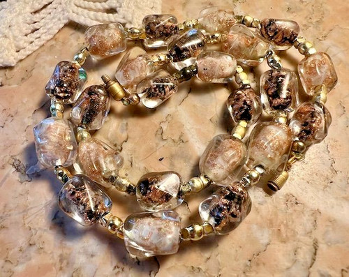 Collier ancien perles - , verre
