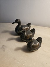 Lot 3 petits canards étain et