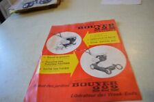 Prospectus brochure flyer Motoculteur BOUYER  222
