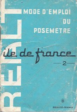 Realt Mode d’emploi du posemetre Ile de France Manual *vintage booklet