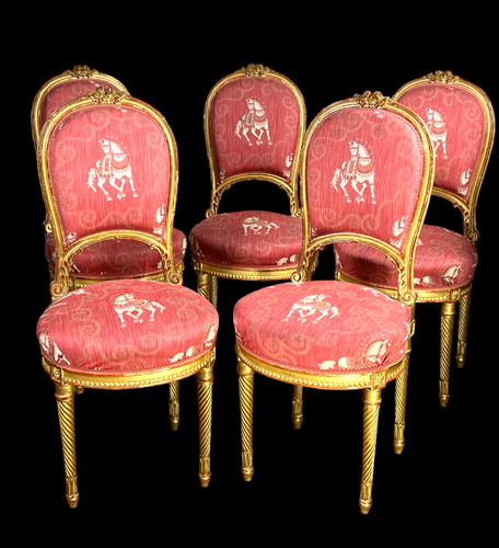 Serie chaises tapissés - chaises,