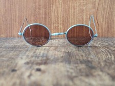 LUNETTES DE SOLEIL RONDES VINTAGE DES ANNÉES 40 STYLE LENNON FABRIQUÉES EN AL...