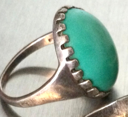Ancienne grosse bague argent - grosse,