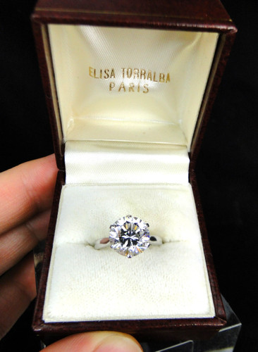Sublime bague blanc - or,