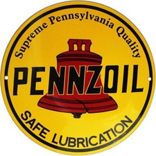 Plaque émaillée :  PENNZOIL