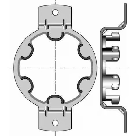 Support moteur ø50 oméga - Ø50,