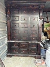 Beautiful Century Distressed  Beautiful  Black Armoire