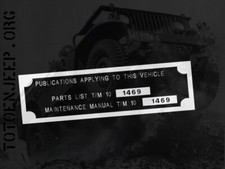 PLAQUETTE PLATE REMORQUE 1T