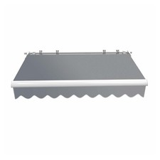 Toboli Store banne rétractable 2,5x2m Marquise Anthracite Auvent Pare-solaire