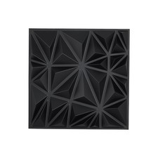 VEVOR Panneaux Muraux 3D PVC Lot de 33 30x30 cm Couvre 2,97 m² Noir Mat Diamant