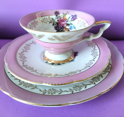 Porcelaine fine trio - trio, tasse