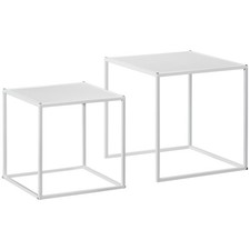 HOMCOM Lot de 2 tables basses