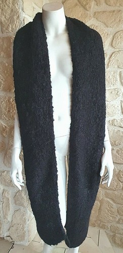 Echarpe noire neuve - , talia