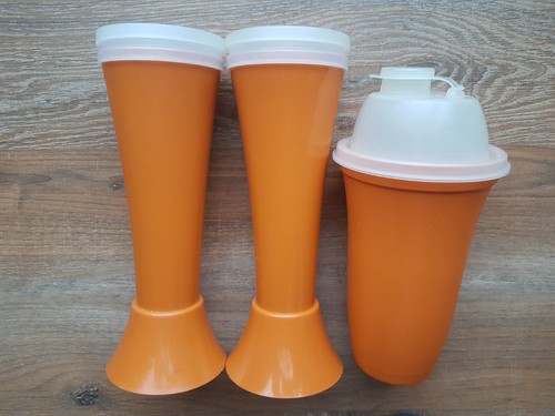 Lot tupperware ancien orange - tupperware,
