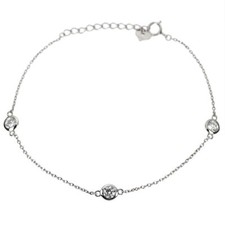 Bracelet station diamant Pt950/Pt850 neuf 0,637 ct G/H SI2 très bon état livr...