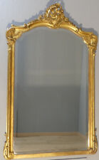 Louis XV style wooden and gilded stucco fireplace mirror, 19th century