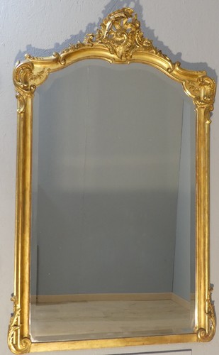 Miroir cheminée bois et - miroir, de