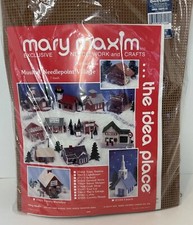 Mary Maxim Musical Needlepoint Village Christmas Chalet 27184
