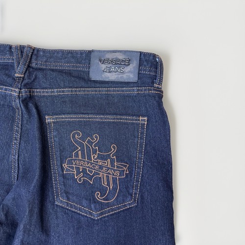 Dark wash embroidered versace - wash,