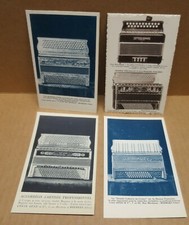 BOURGES (18) Lutheran Italian Accordions AUGU Set of 4 Accordion Cards