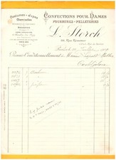 PARIS (II°) FACTORY OF COATS, FURS & COSTUMES / FASHION "L. STORCH" 1909