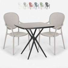 Table Carrée 70x70cm Noire +