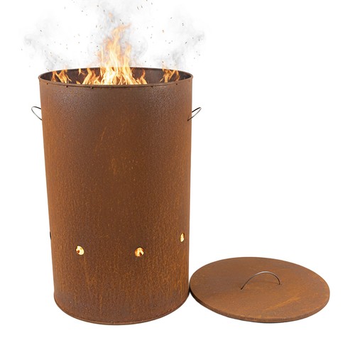 Baril feu brasero panier - à, feu,