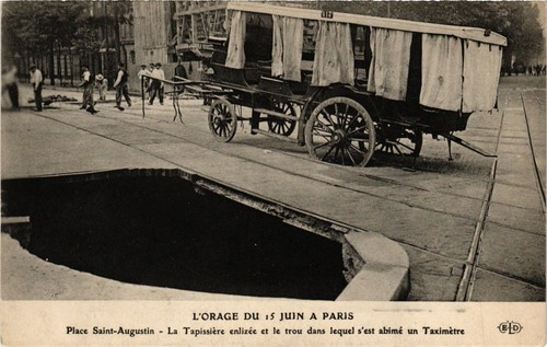 Cpa orage juin a paris - l'orage, du