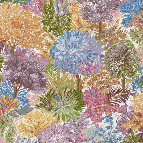 Papier peint arbre fleurs - peint, À