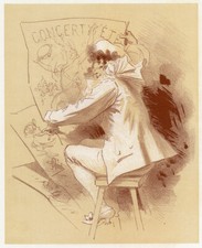 1896 Original Maîtres de l'Affiche Special Plate 1 "Concert" by Jules Chéret