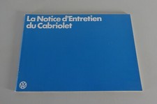 Service instructions VW Beetle 1303 convertible 1600cc / 50PS edition 08/1979