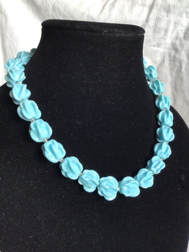 Collier ancien pate verre - collier,