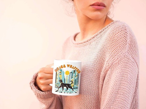 Tasse café chat noir - café,