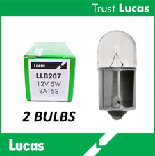 2 x Genuine LUCAS LLB207 207 12V R5W 5W BA15S Miniature Bulbs