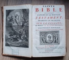Sainte Bible Ancien et Nouveau Testament - Le Maistre de Saci - 1759